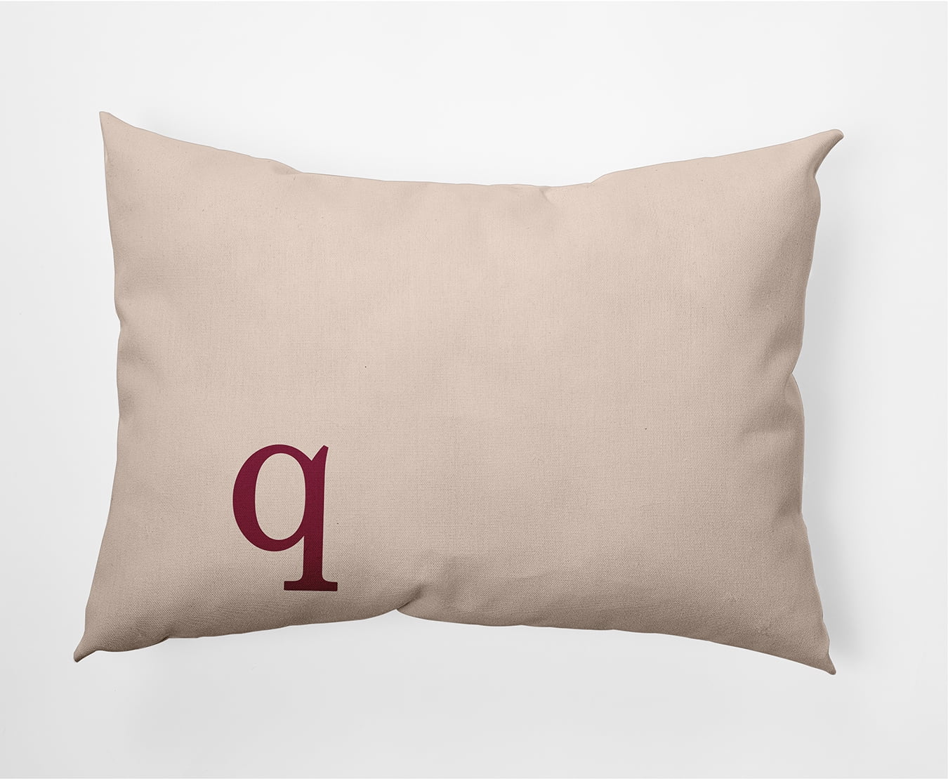 Simply Daisy 14" x 20" Modern Monogram Indoor/Outdoor Polyester Throw Pillow, Cranberry