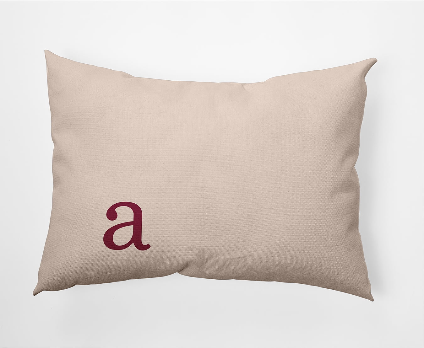 Simply Daisy 14" x 20" Modern Monogram Indoor/Outdoor Polyester Throw Pillow, Cranberry