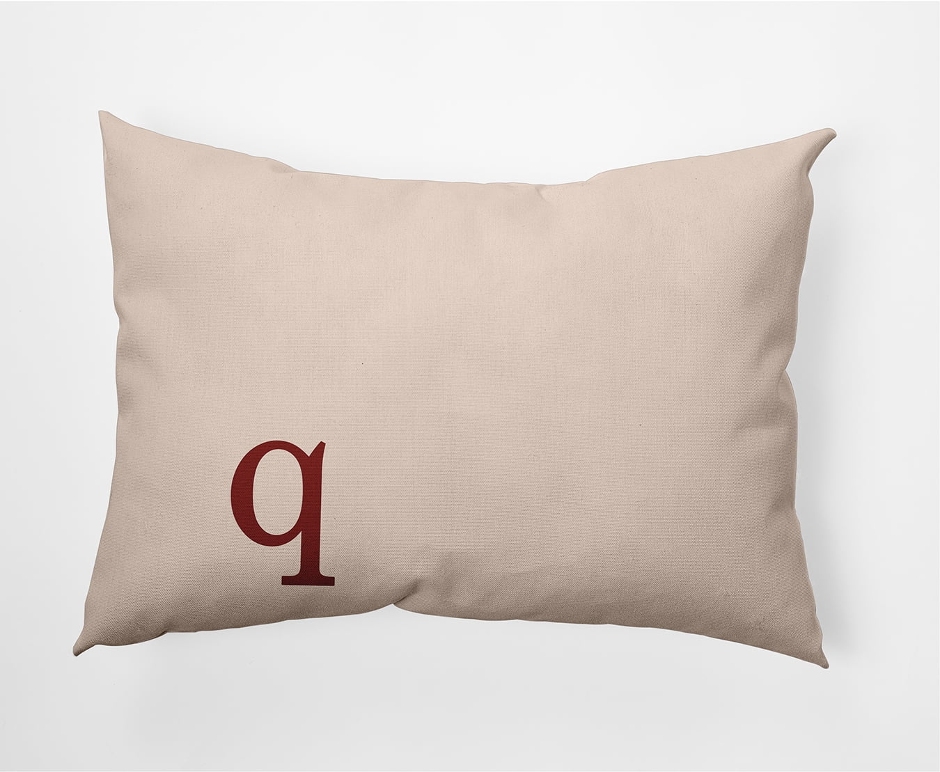 Simply Daisy 14" x 20" Modern Monogram Indoor/Outdoor Polyester Throw Pillow, Maple Red