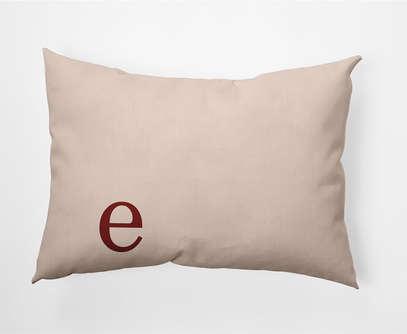 Simply Daisy 14" x 20" Modern Monogram Indoor/Outdoor Polyester Throw Pillow, Maple Red