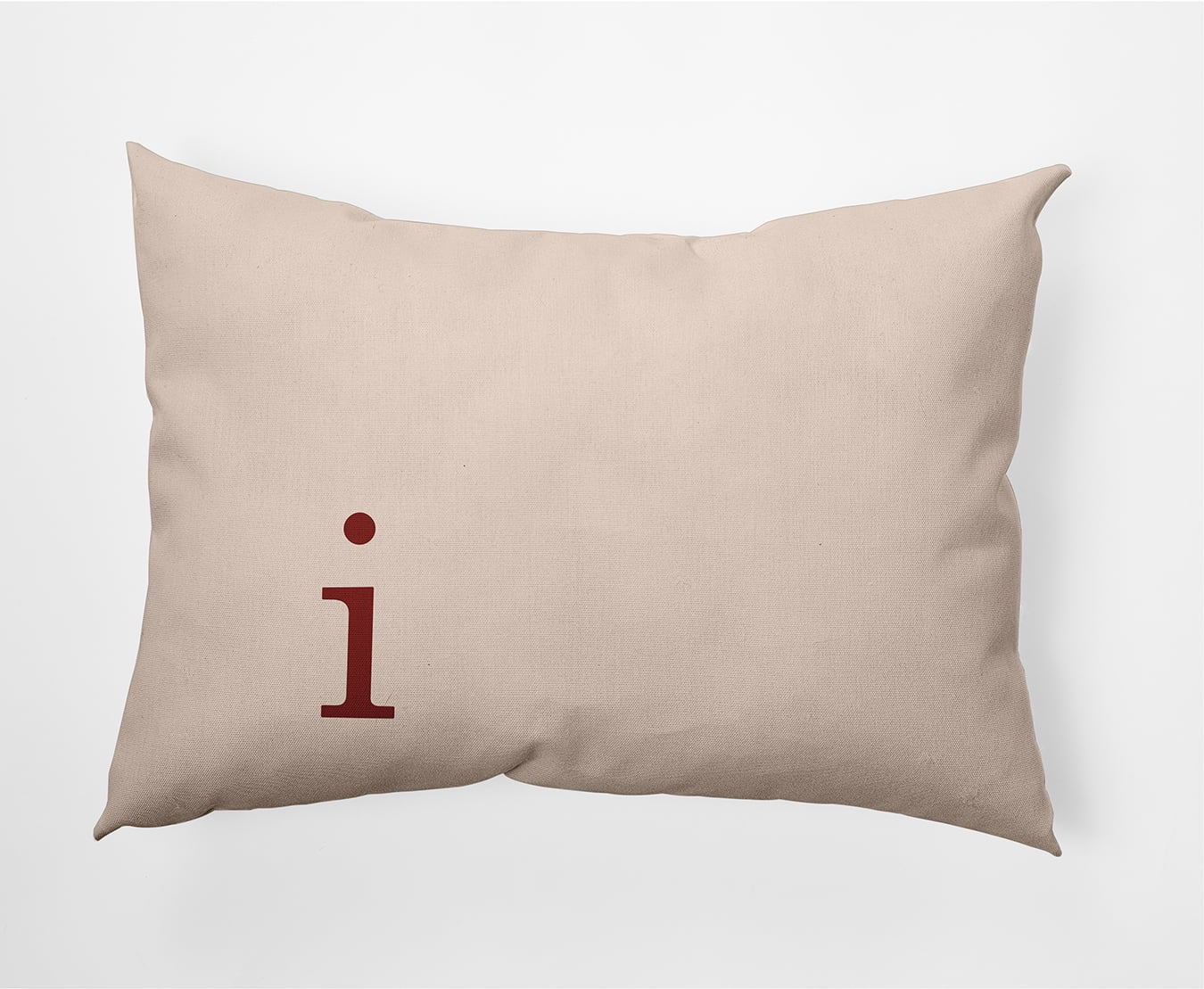 Simply Daisy 14" x 20" Modern Monogram Indoor/Outdoor Polyester Throw Pillow, Maple Red