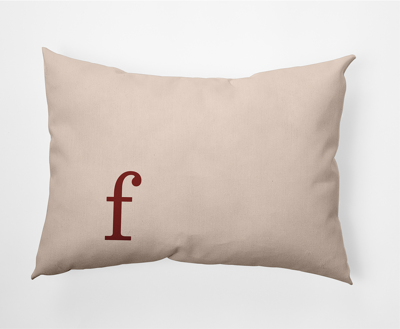 Simply Daisy 14" x 20" Modern Monogram Indoor/Outdoor Polyester Throw Pillow, Maple Red