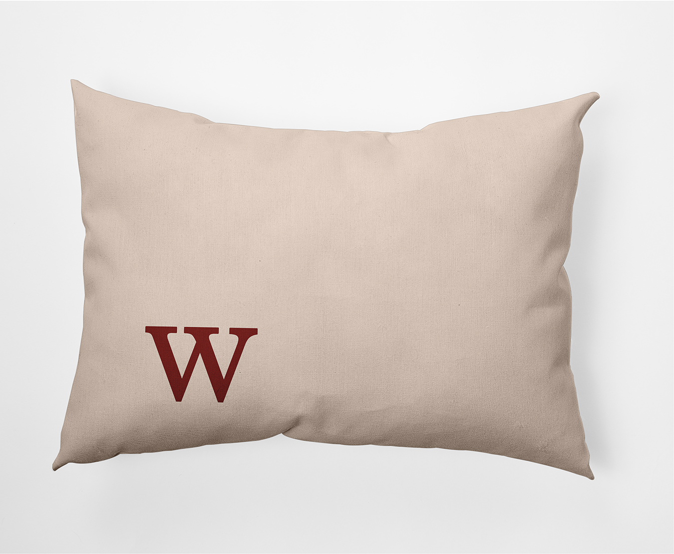 Simply Daisy 14" x 20" Modern Monogram Indoor/Outdoor Polyester Throw Pillow, Maple Red