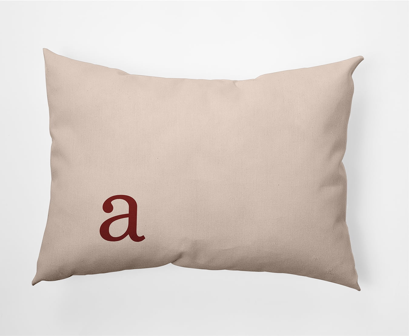 Simply Daisy 14" x 20" Modern Monogram Indoor/Outdoor Polyester Throw Pillow, Maple Red
