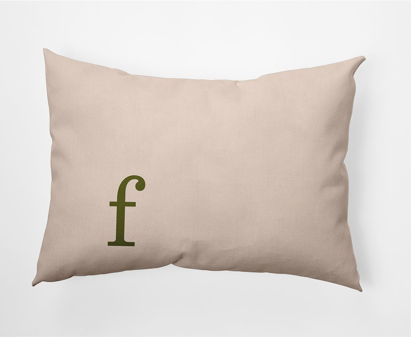 Simply Daisy 14" x 20" Modern Monogram Indoor/Outdoor Polyester Throw Pillow, Olive