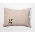 thumbnail image 1 of Simply Daisy 14" x 20" Modern Monogram Indoor/Outdoor Polyester Throw Pillow, Olive, 1 of 3