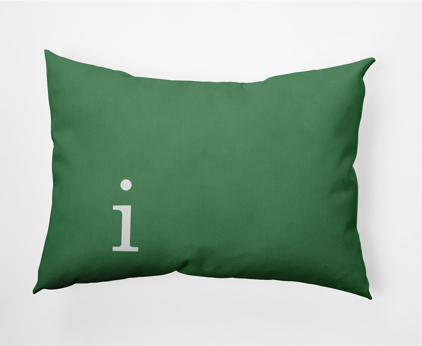 Simply Daisy 14" x 20" Modern Monogram Indoor/Outdoor Polyester Throw Pillow, Sage