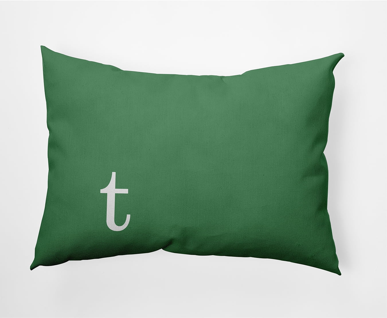 Simply Daisy 14" x 20" Modern Monogram Indoor/Outdoor Polyester Throw Pillow, Sage