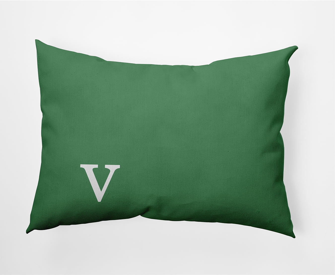 Simply Daisy 14" x 20" Modern Monogram Indoor/Outdoor Polyester Throw Pillow, Sage