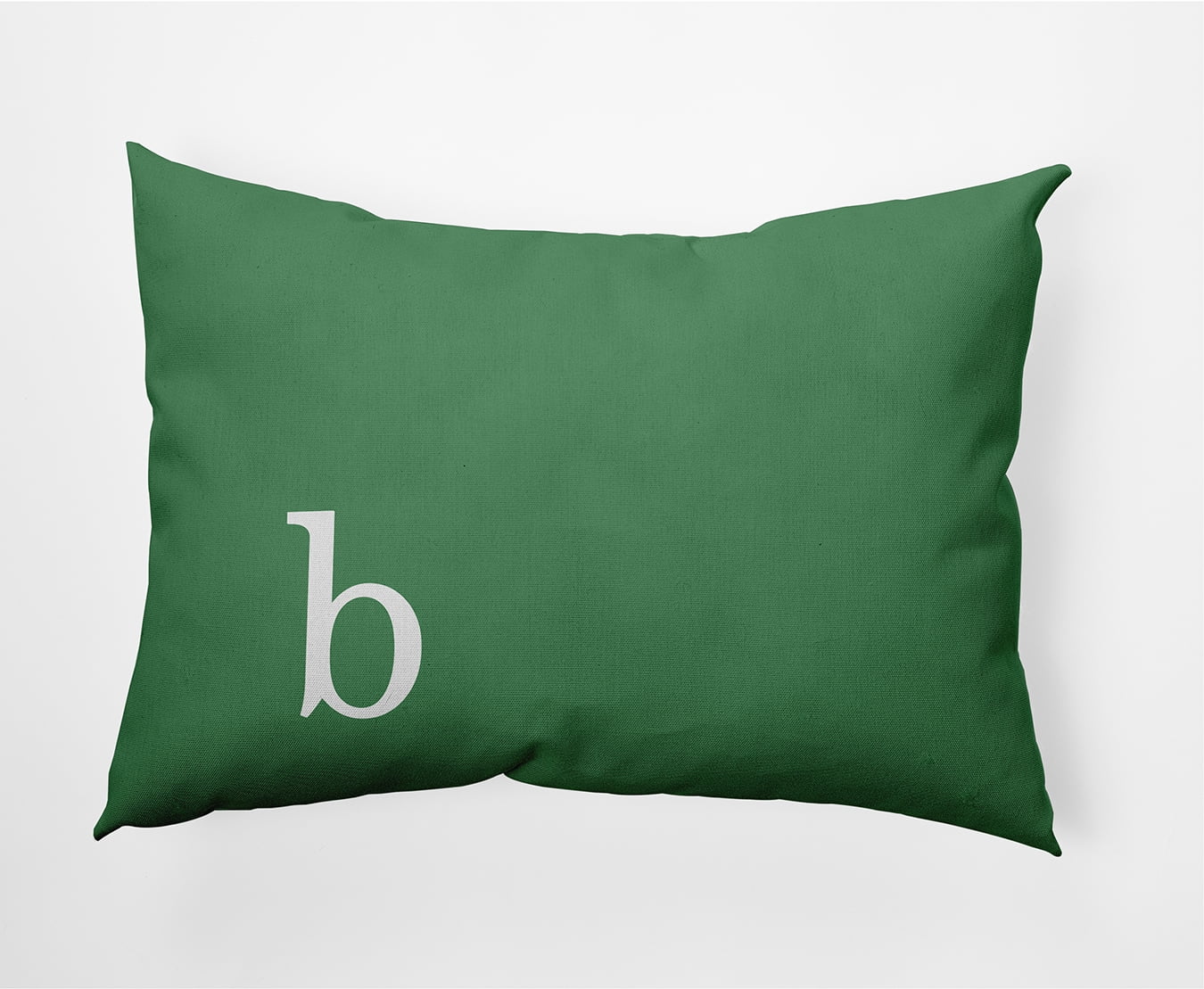 Simply Daisy 14" x 20" Modern Monogram Indoor/Outdoor Polyester Throw Pillow, Sage