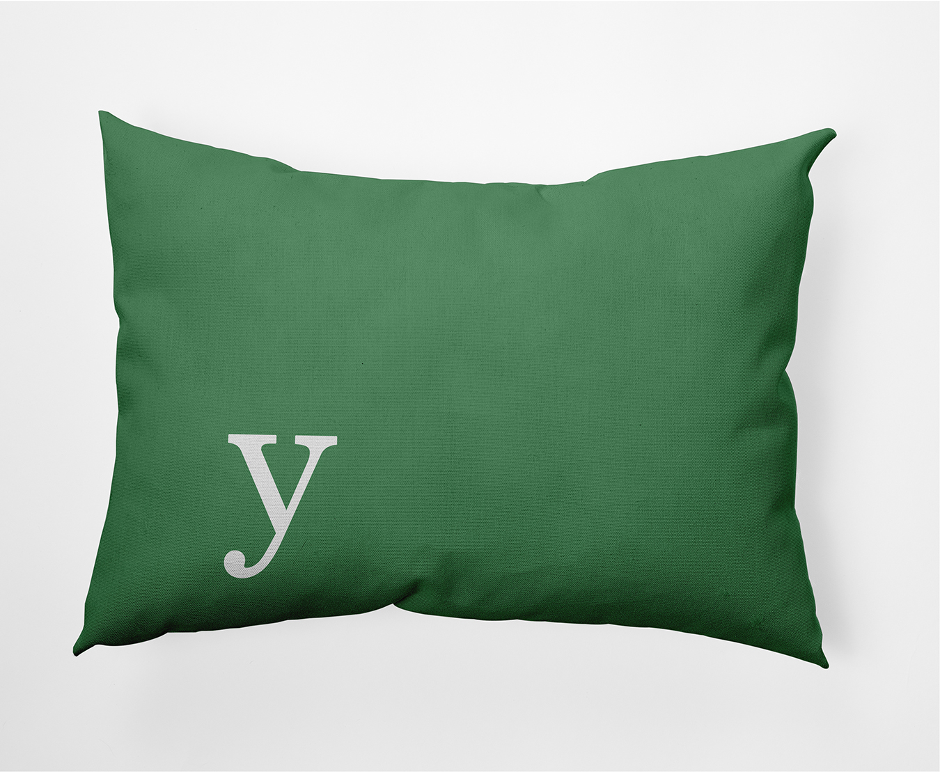 Simply Daisy 14" x 20" Modern Monogram Indoor/Outdoor Polyester Throw Pillow, Sage