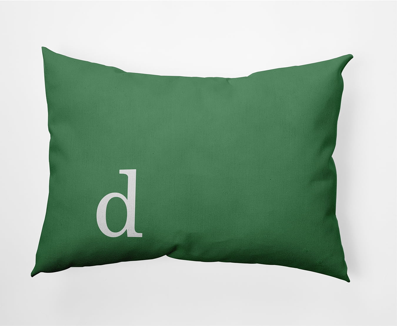 Simply Daisy 14" x 20" Modern Monogram Indoor/Outdoor Polyester Throw Pillow, Sage