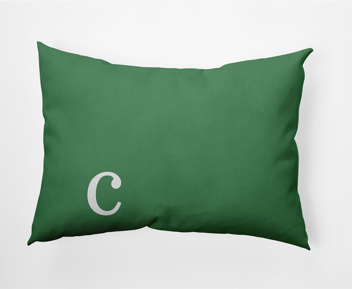 Simply Daisy 14" x 20" Modern Monogram Indoor/Outdoor Polyester Throw Pillow, Sage