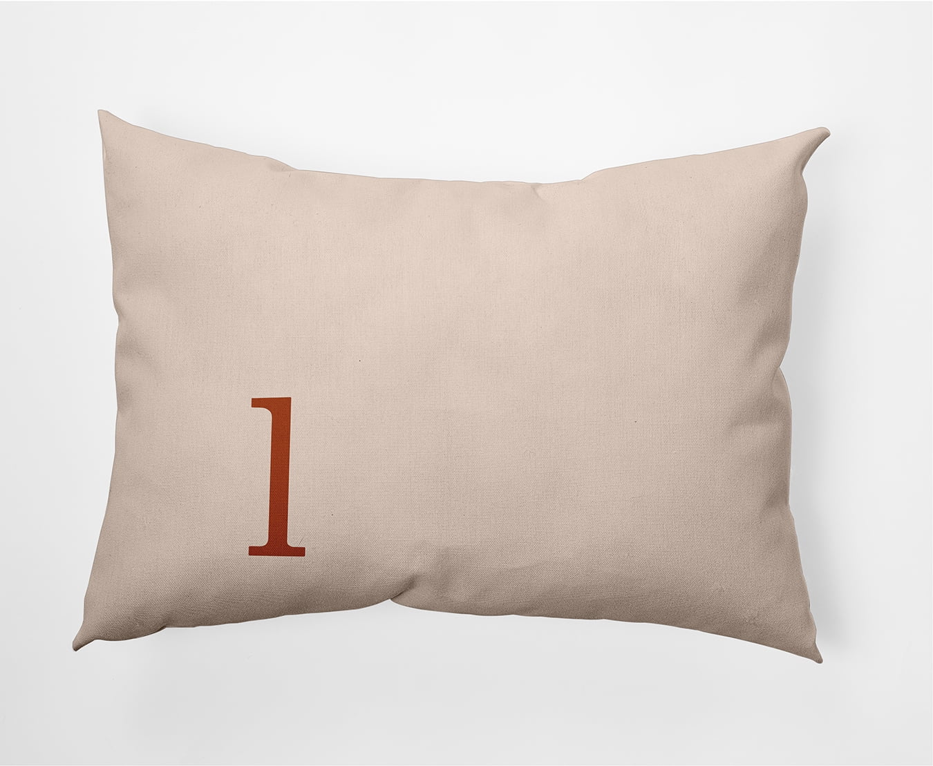 Simply Daisy 14" x 20" Modern Monogram Indoor/Outdoor Polyester Throw Pillow, Sienna