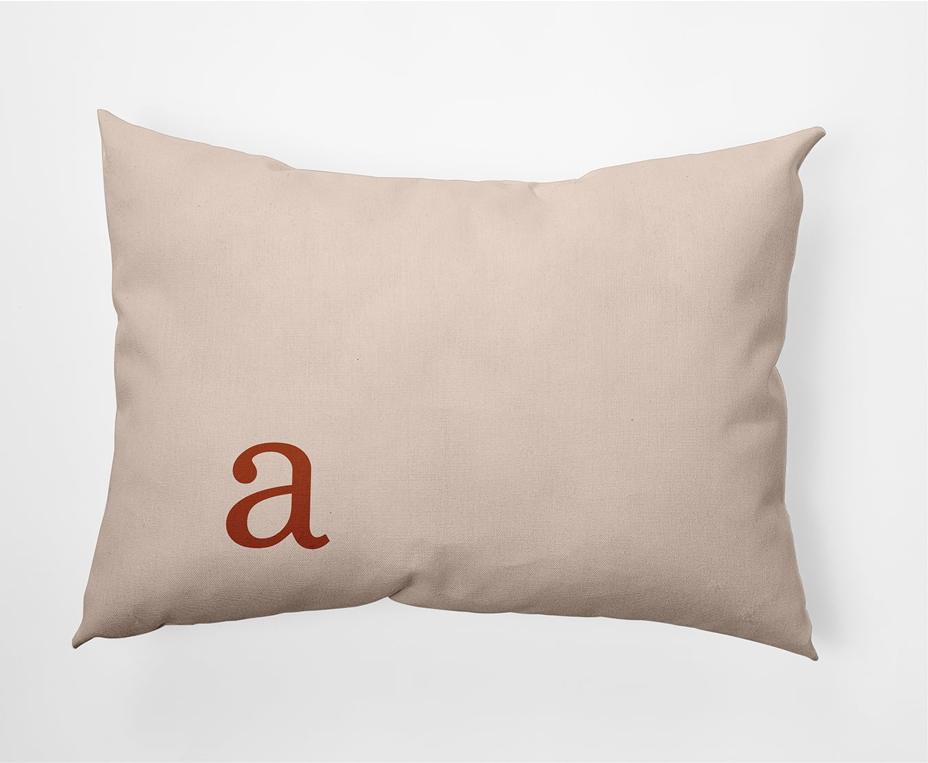 Simply Daisy 14" x 20" Modern Monogram Indoor/Outdoor Polyester Throw Pillow, Sienna