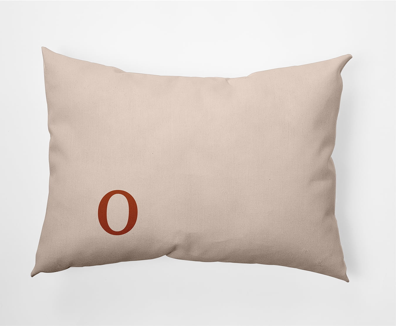 Simply Daisy 14" x 20" Modern Monogram Indoor/Outdoor Polyester Throw Pillow, Sienna