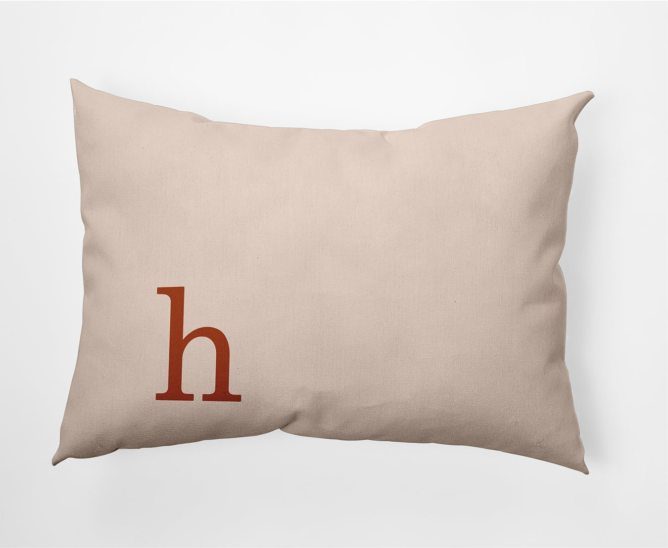 Simply Daisy 14" x 20" Modern Monogram Indoor/Outdoor Polyester Throw Pillow, Sienna