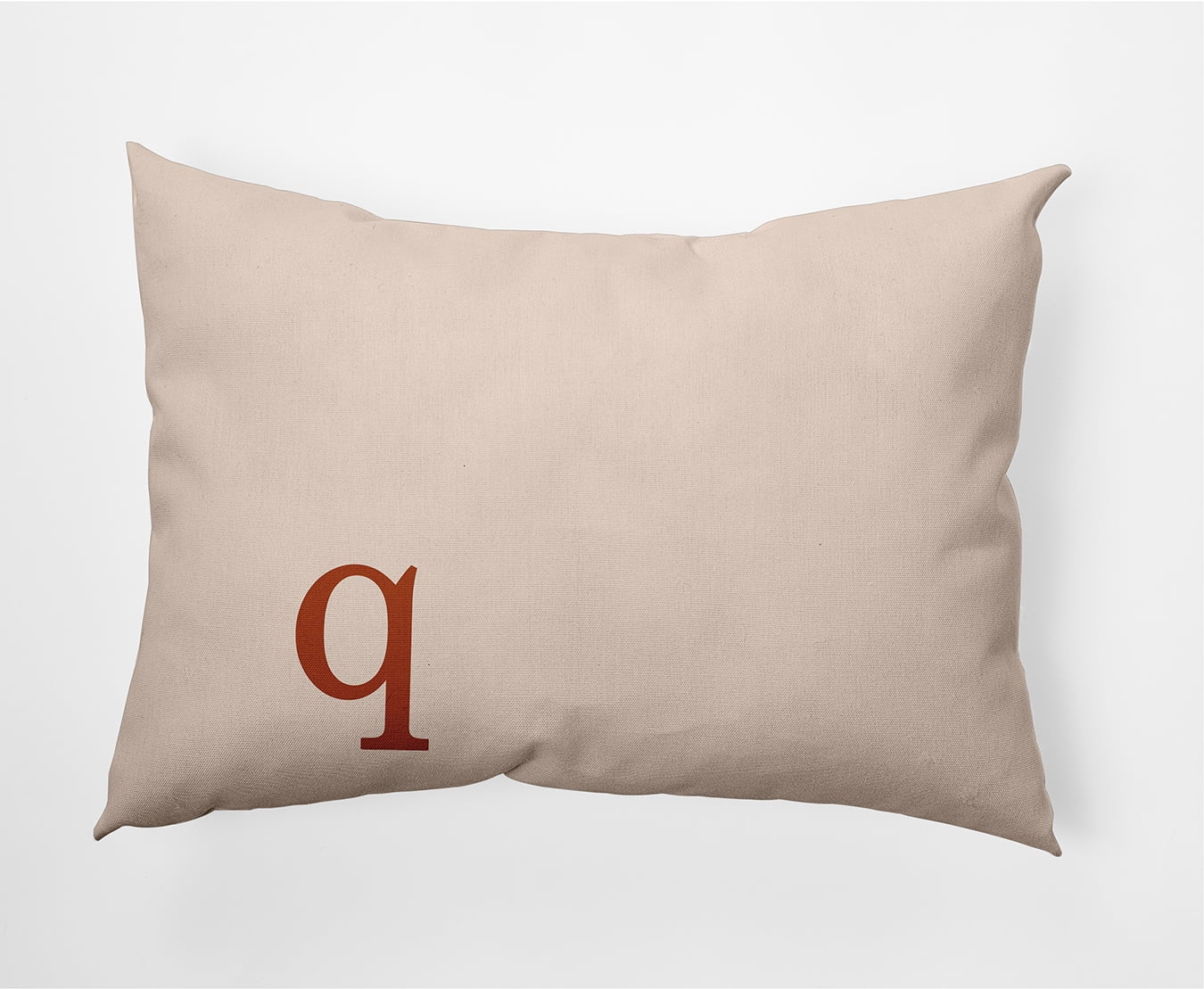 Simply Daisy 14" x 20" Modern Monogram Indoor/Outdoor Polyester Throw Pillow, Sienna