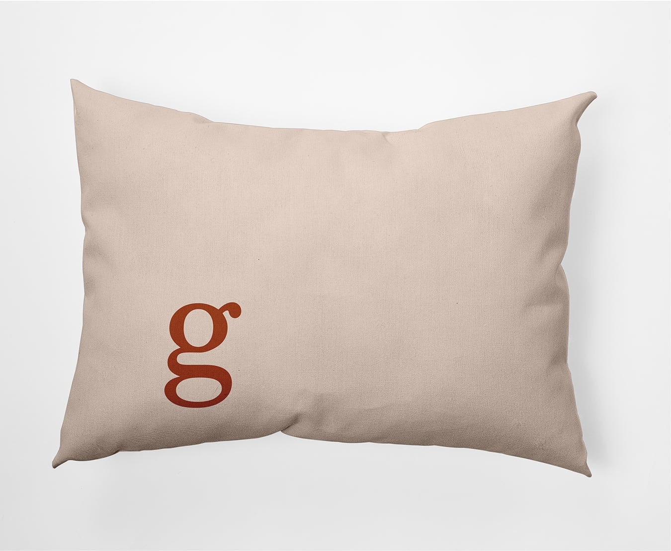 Simply Daisy 14" x 20" Modern Monogram Indoor/Outdoor Polyester Throw Pillow, Sienna