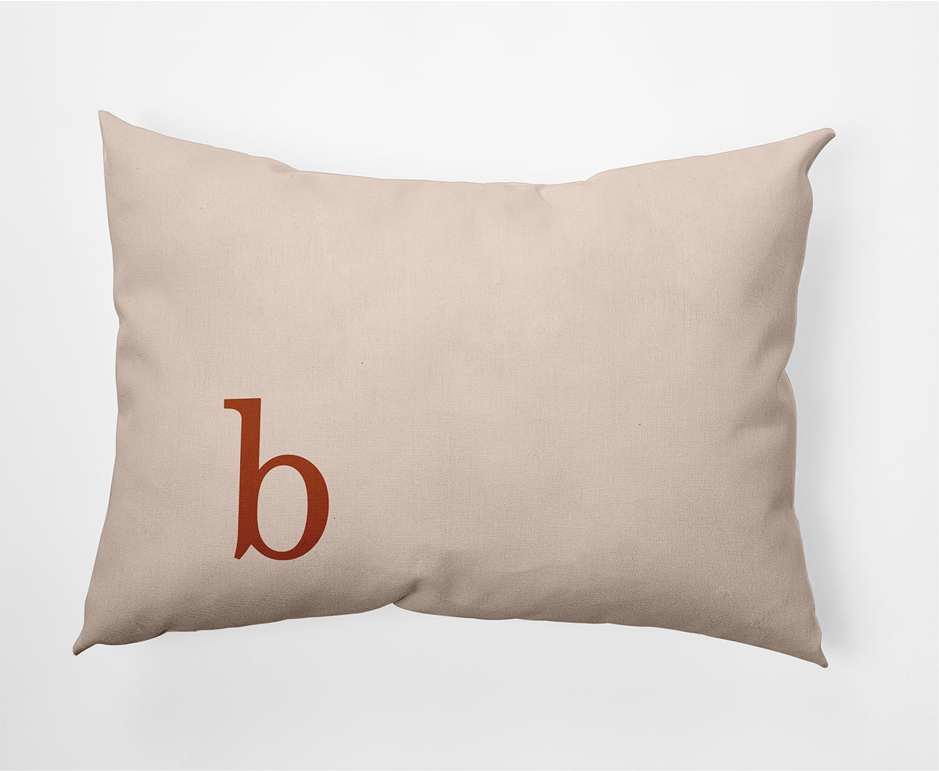 Simply Daisy 14" x 20" Modern Monogram Indoor/Outdoor Polyester Throw Pillow, Sienna