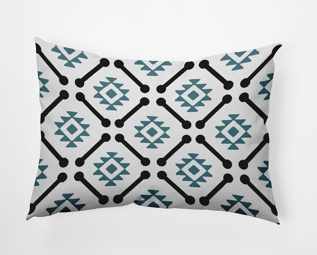 Simply Daisy 14" x 20" Modern Tribal Pattern Decorative Throw Pillow, Mineral Blue (1 count)