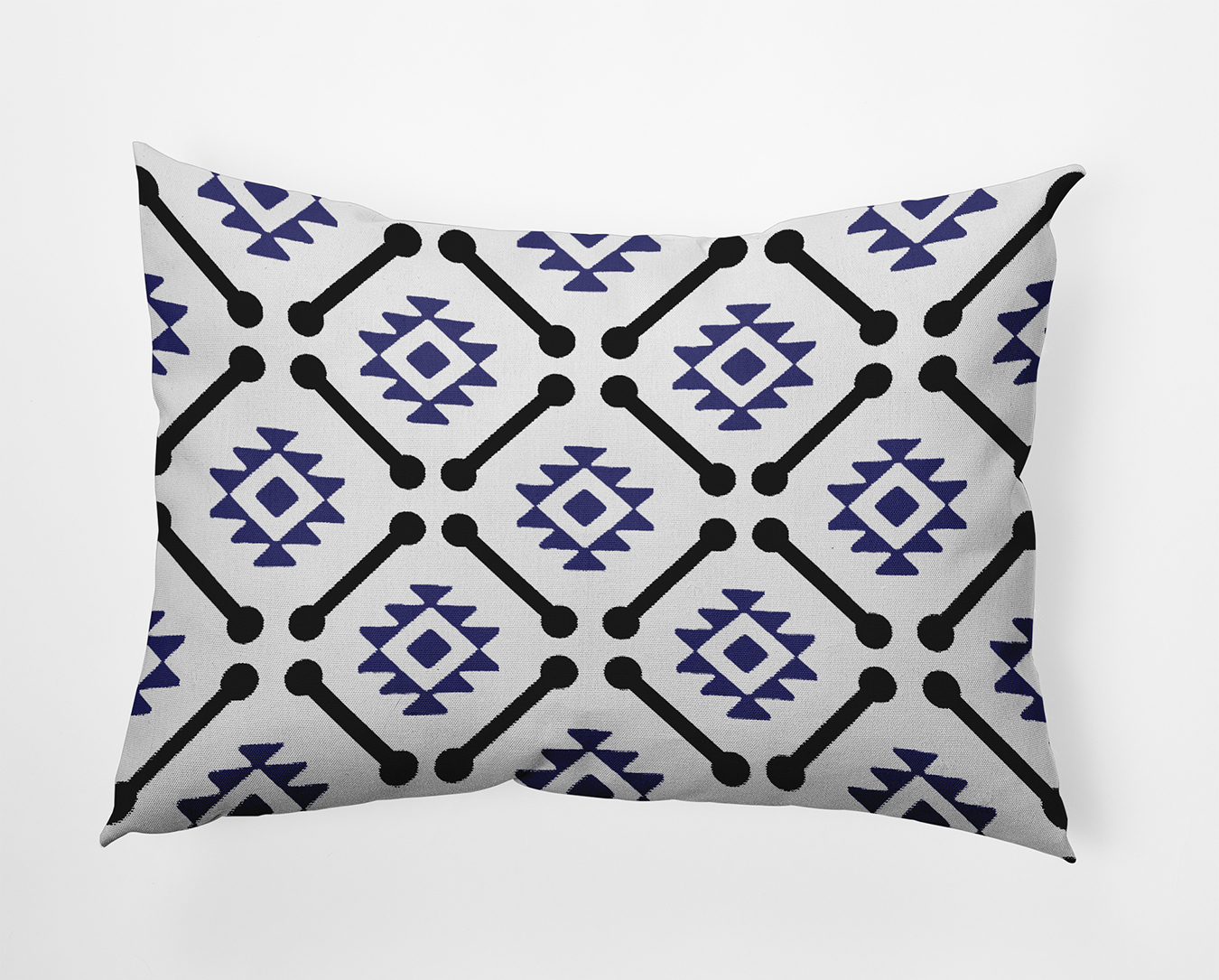 Simply Daisy 14" x 20" Modern Tribal Pattern Decorative Throw Pillow, Purplish Blue (1 count)