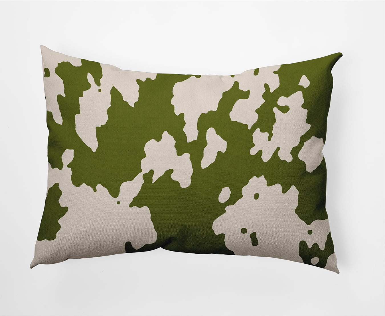 Olive Animal Print Reversible Decorative Throw Pillow, 14" x 20"