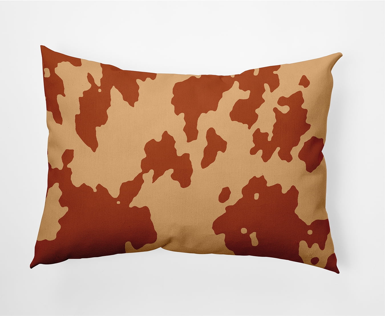 Simply Daisy 14" x 20" Moo Print Decorative Throw Pillow, Sienna