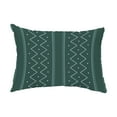 thumbnail image 1 of Simply Daisy, 14" x 20" Mudcloth Green Abstract Decorative Outdoor Pillow, 1 of 1