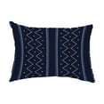 thumbnail image 1 of Simply Daisy, 14" x 20" Mudcloth Navy Blue Abstract Decorative Outdoor Pillow, 1 of 1