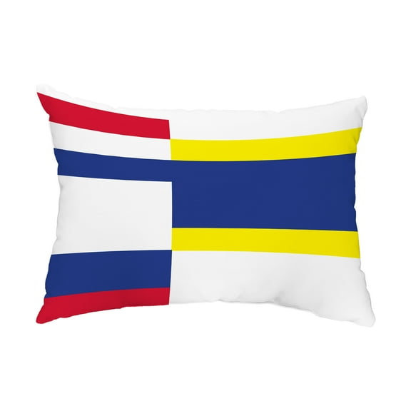 Simply Daisy, 14" x 20" Multi Abstract Royal Blue Nautical Decorative Outdoor Pillow