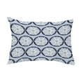 thumbnail image 1 of Simply Daisy, 14" x 20" Nautical Geo Lines Blue Nautical Decorative Outdoor Pillow, 1 of 1