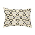 thumbnail image 1 of Simply Daisy, 14" x 20" Nautical Geo Lines Yellow Nautical Decorative Outdoor Pillow, 1 of 1