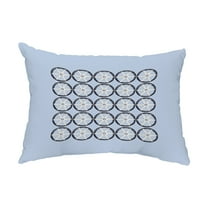 Simply Daisy, 14" x 20" Nautical Geo Square Blue Nautical Decorative Outdoor Pillow