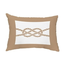 Simply Daisy, 14" x 20" Nautical Knot Beige Decorative Nautical Outdoor Pillow