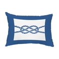 thumbnail image 1 of Simply Daisy, 14" x 20" Nautical Knot Blue Decorative Nautical Outdoor Pillow, 1 of 1