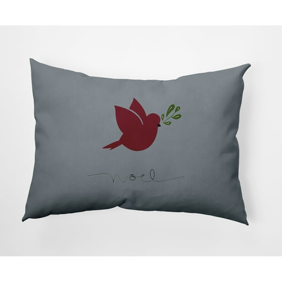 Simply Daisy 14" x 20" Noel Bird Outdoor Throw Pillow