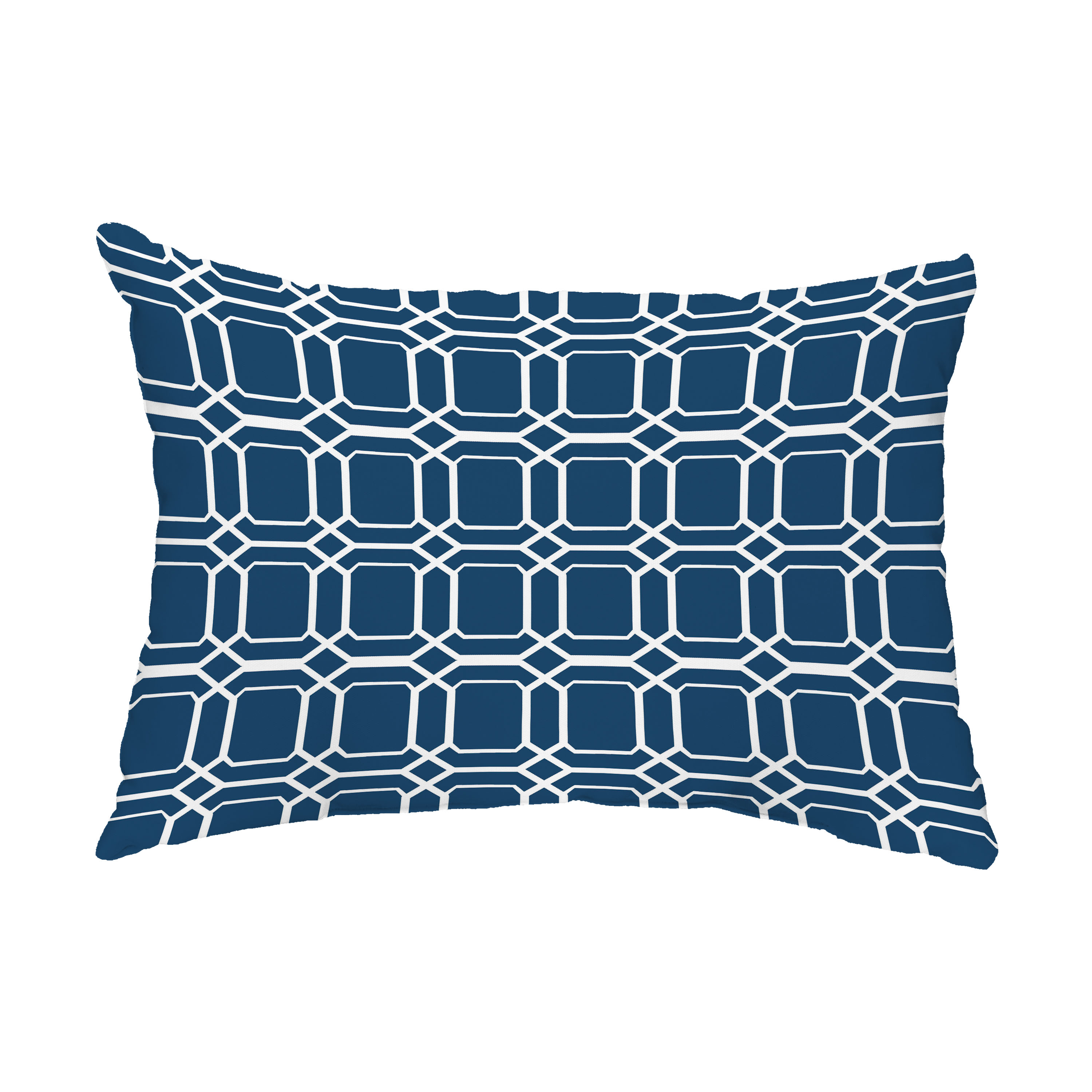 Simply Daisy, 14" x 20" O the Fun Blue Abstract Decorative Outdoor Pillow