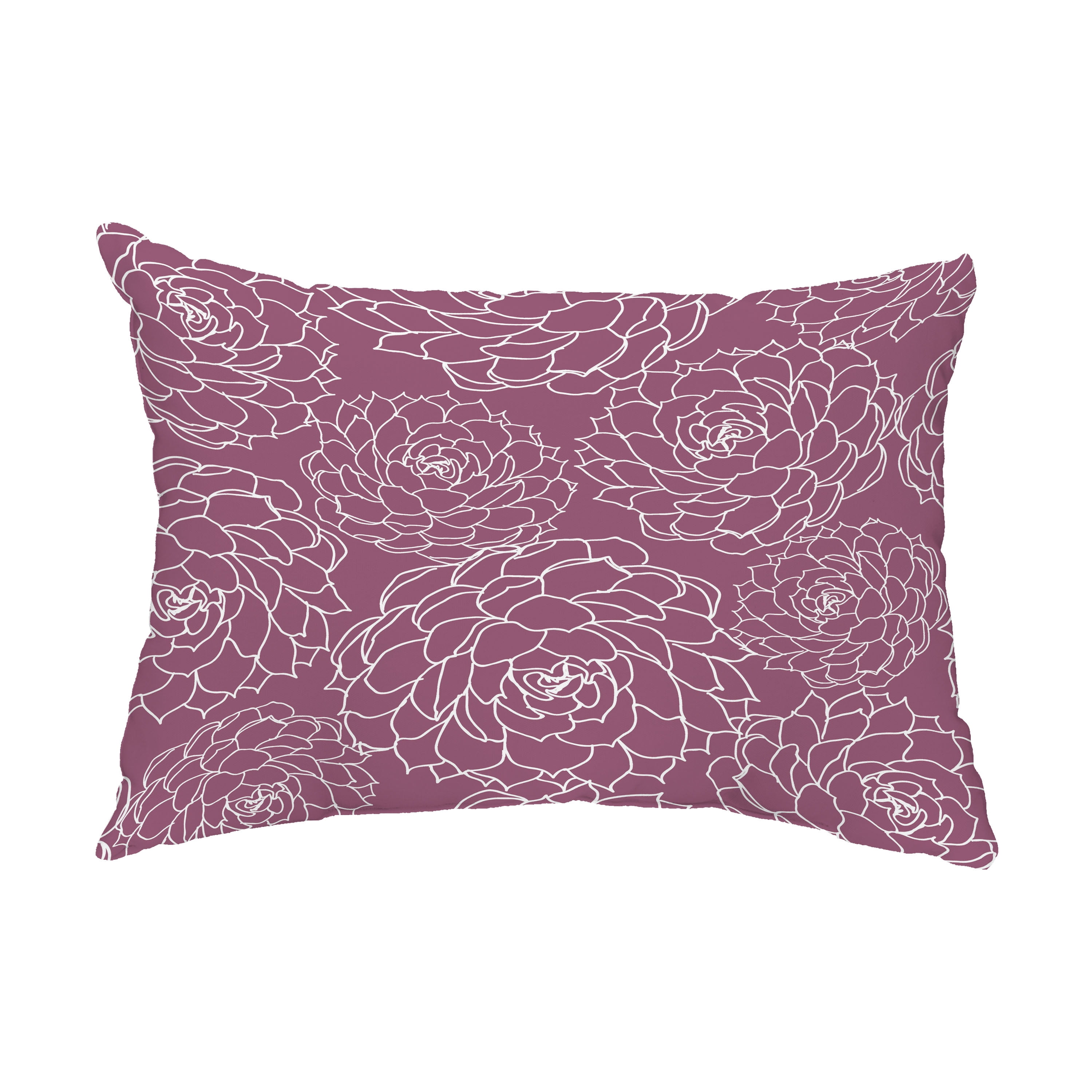 Simply Daisy, 14" x 20" Olena Purple Floral Decorative Outdoor Pillow