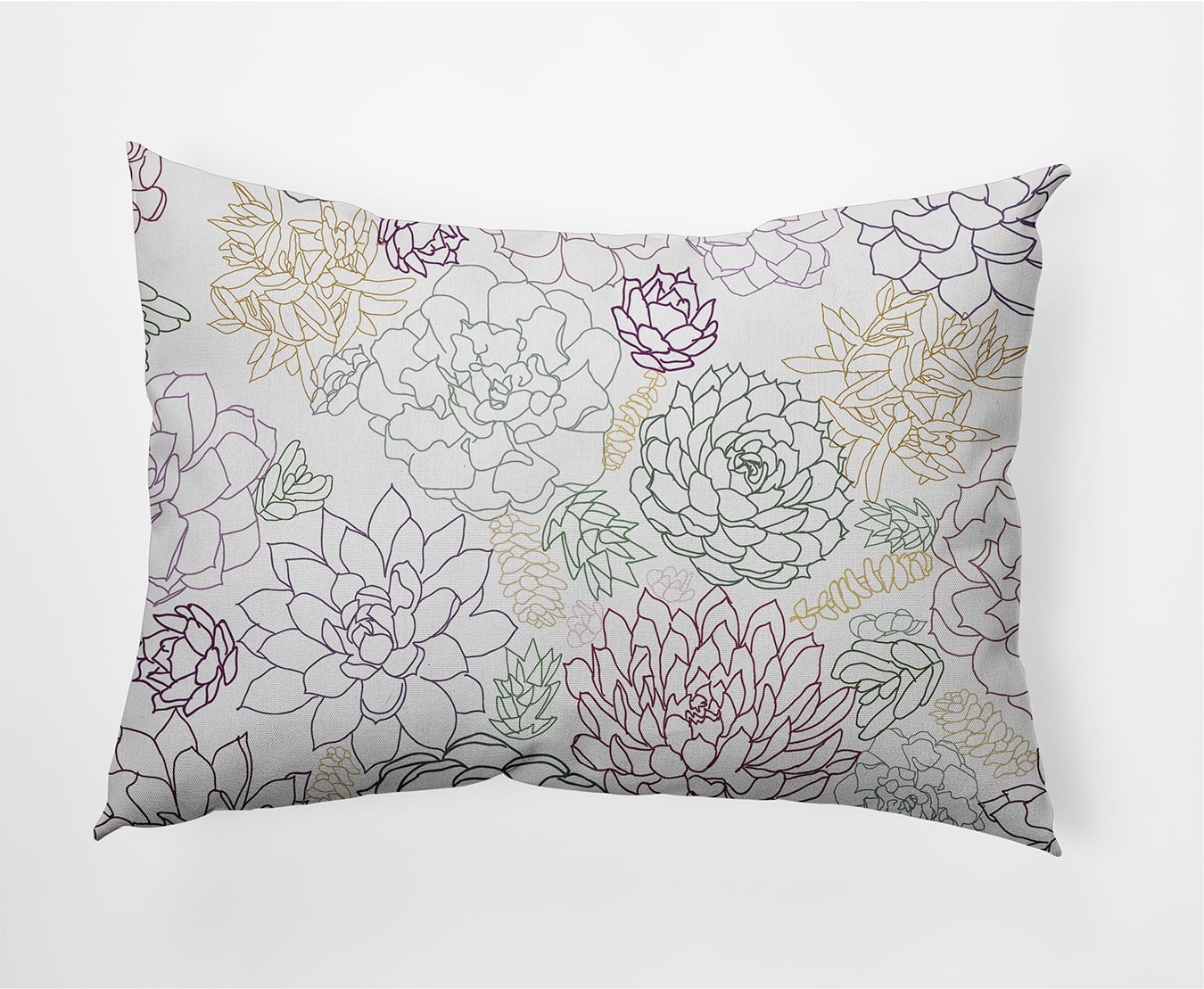 Simply Daisy, 14" x 20" Opal Purple Floral Decorative Outdoor Pillow