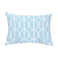 thumbnail image 1 of Simply Daisy, 14" x 20" Ovals Go 'Round Pale Blue Abstract Decorative Outdoor Pillow, 1 of 1