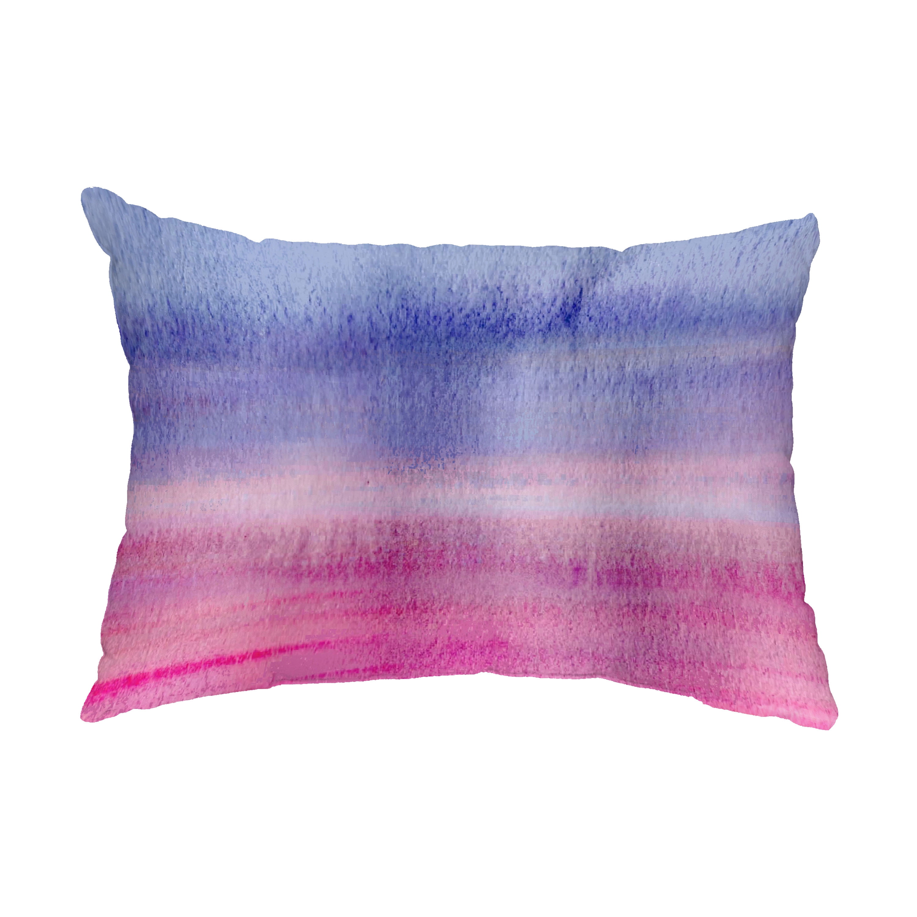 Simply Daisy, 14" x 20" Painted Sunset Multi Color Stripe Print Outdoor Decorative Throw Pillow