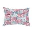 thumbnail image 1 of Simply Daisy, 14" x 20" Patches Maroon Abstract Decorative Outdoor Pillow, 1 of 1