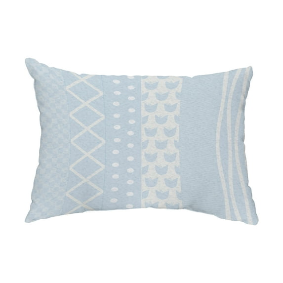 Simply Daisy, 14" x 20" Pattern Stripe Light Blue Decorative Stripe Outdoor Pillow