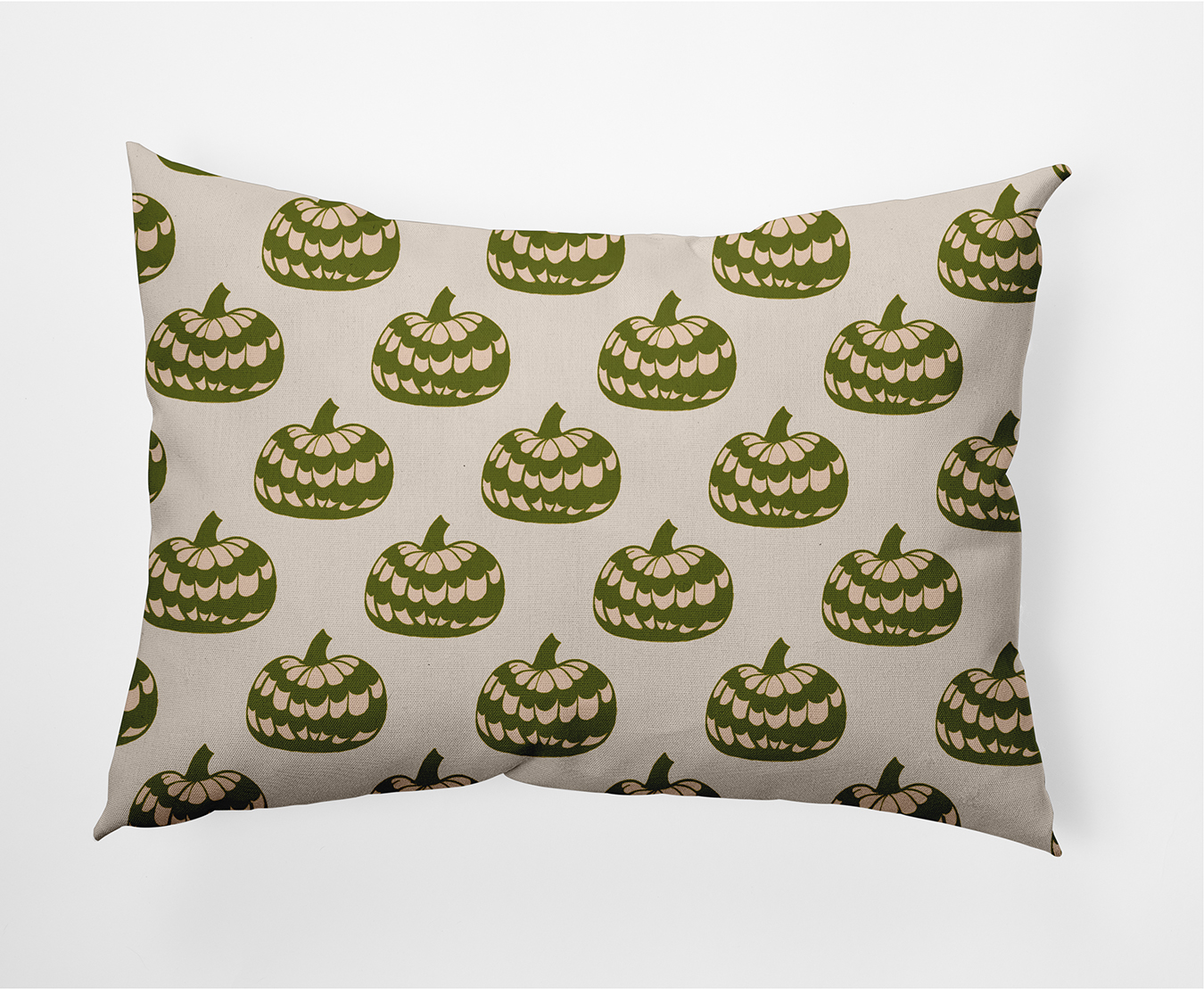 Simply Daisy 14" x 20" Patterned Pumpkins Decorative Throw Pillow, Olive