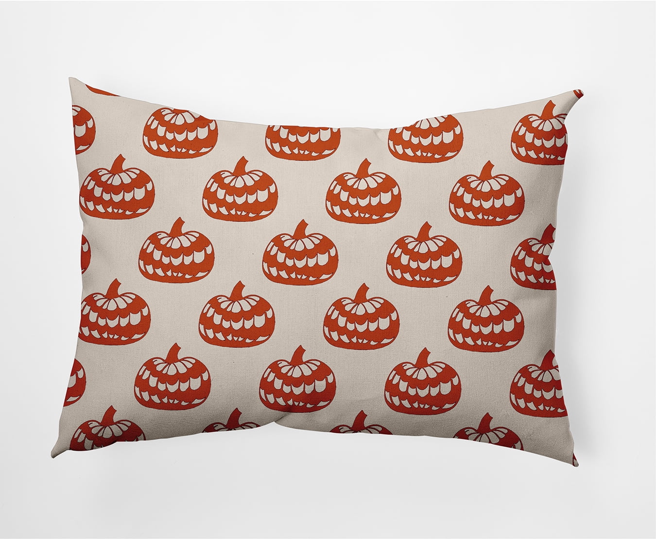 Simply Daisy 14" x 20" Patterned Pumpkins Decorative Throw Pillow, Sienna