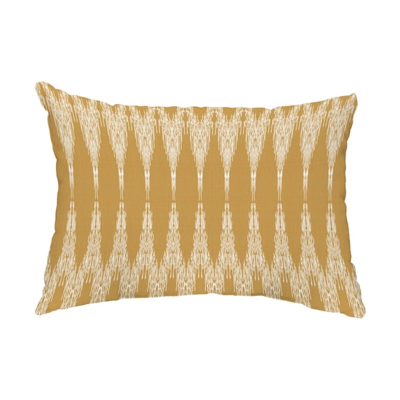 Simply Daisy, 14" x 20" Peace 1 Gold Decorative Abstract Outdoor Pillow