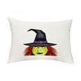 thumbnail image 1 of Simply Daisy, 14" x 20" Peek A Boo Witch Cream Halloween Print Decorative Outdoor Throw Pillow, 1 of 1