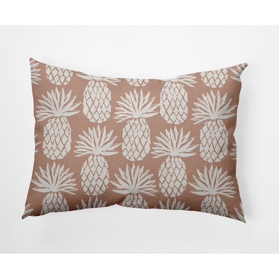 Simply Daisy 14" x 20" Pineapple Pattern Nautical Decorative Indoor Pillow