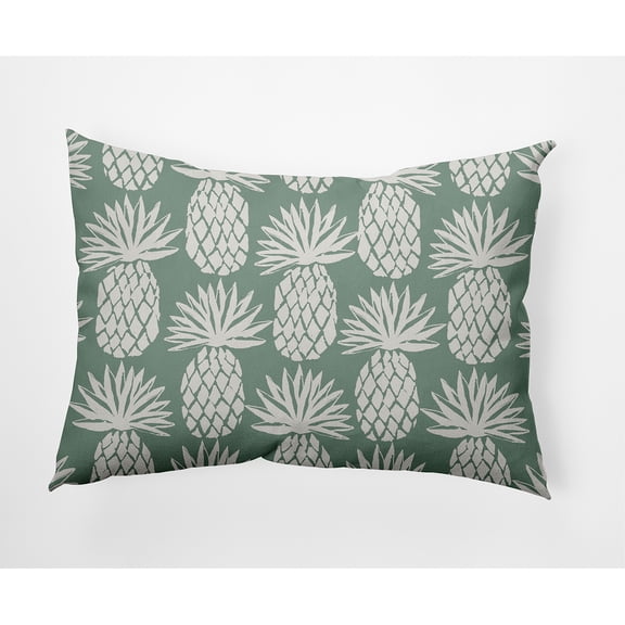 Simply Daisy 14" x 20" Pineapple Pattern Nautical Indoor/Outdoor Throw Pillow